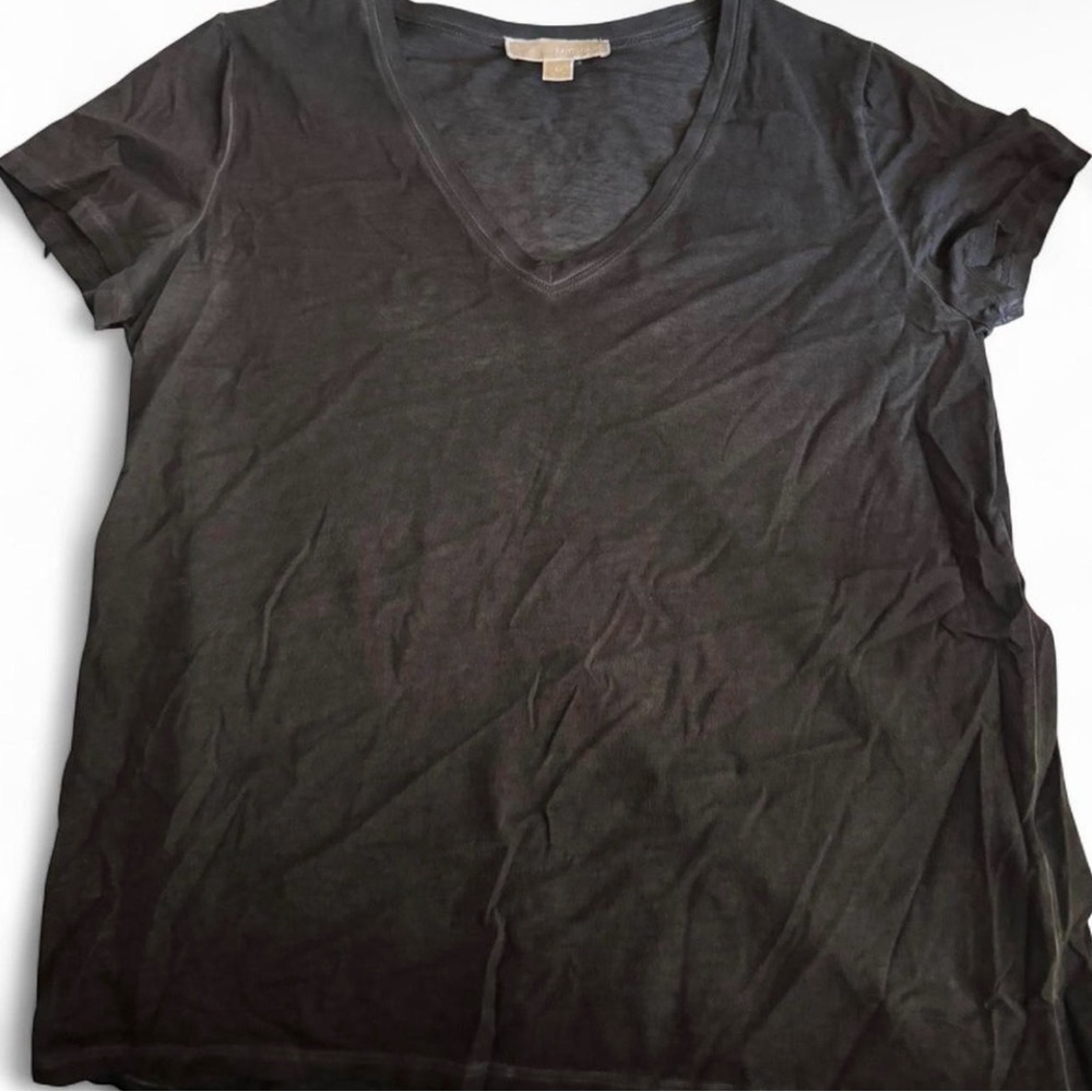 Michael Kors Black V-Neck Short Sleeve Tee